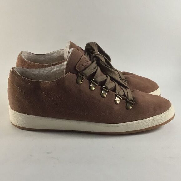 Zodiac Jagger womens suede shoes lace up fleece lined sneakers brown size 9.5 M - Picture 1 of 8